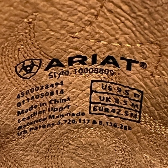 Ariat Two-Tone Mens Broken In Cowboy Boots 9.5 D - Picture 5 of 9